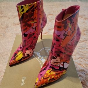 Christian Louboutin So Kate Bootie 100 patent graffiti